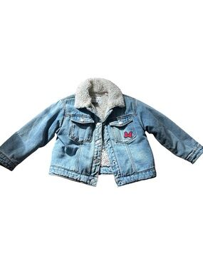 Zara Disney Kids Light Blue Sherpa-Lined Denim Jacket 18-24 months